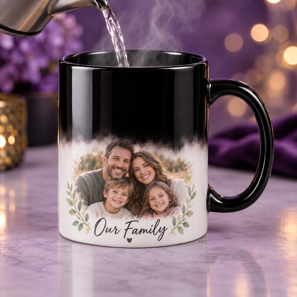 Personalised Heat-Changing Magic Mug – Add Your Photo or Message